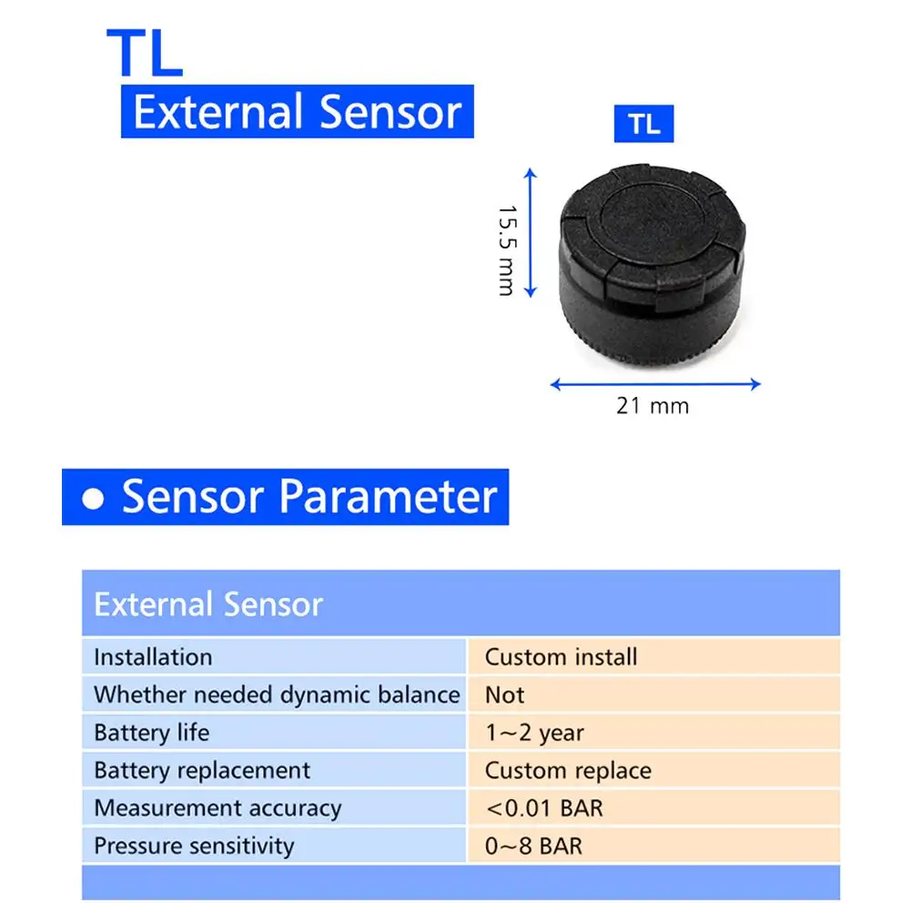 CAREUD U912 TPMS беспроводная автомобильная система контроля давления в шинах с 4 внешними датчиками, встроенный жк-монитор только для Toyota