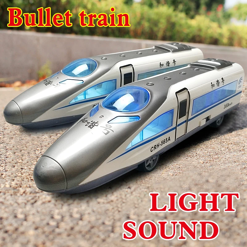 35CM Power Friction Bullet Train Toy LED Flashing Lights Sounds Vehicles Train Model Toys Child Kids Birthday Christmas Gift toy