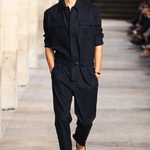 27-44! Горячая Плюс Размер Мужская Новая одежда Весна и лето комбинезон мужской облегающий цельный брюки певица костюмы