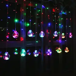 2.5 м 220 В ЕС Plug Рождество привело желание мяч lighs indoor Сюрприз на день рождения Свадебные украшения свет для партии Праздничное освещение