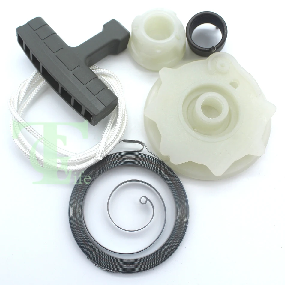 Haishine Recoil Starter Start Pulley Kit di Riparazione Molle per Husqvarna 137 142 235 236 240 530071966 530042095 Parti del Motore della Motosega