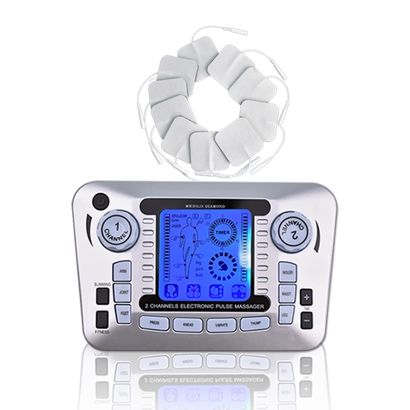 Dual-Output Massage Electric Full Body Massager Digital Therapy Machine TENS Acupuncture Pulse Slimming Muscle Relax Pain Relief Dual-Output Massage Electric Full Body Massager Digital Therapy Machine TENS Acupuncture Pulse Slimming Muscle Relax Pain Relief