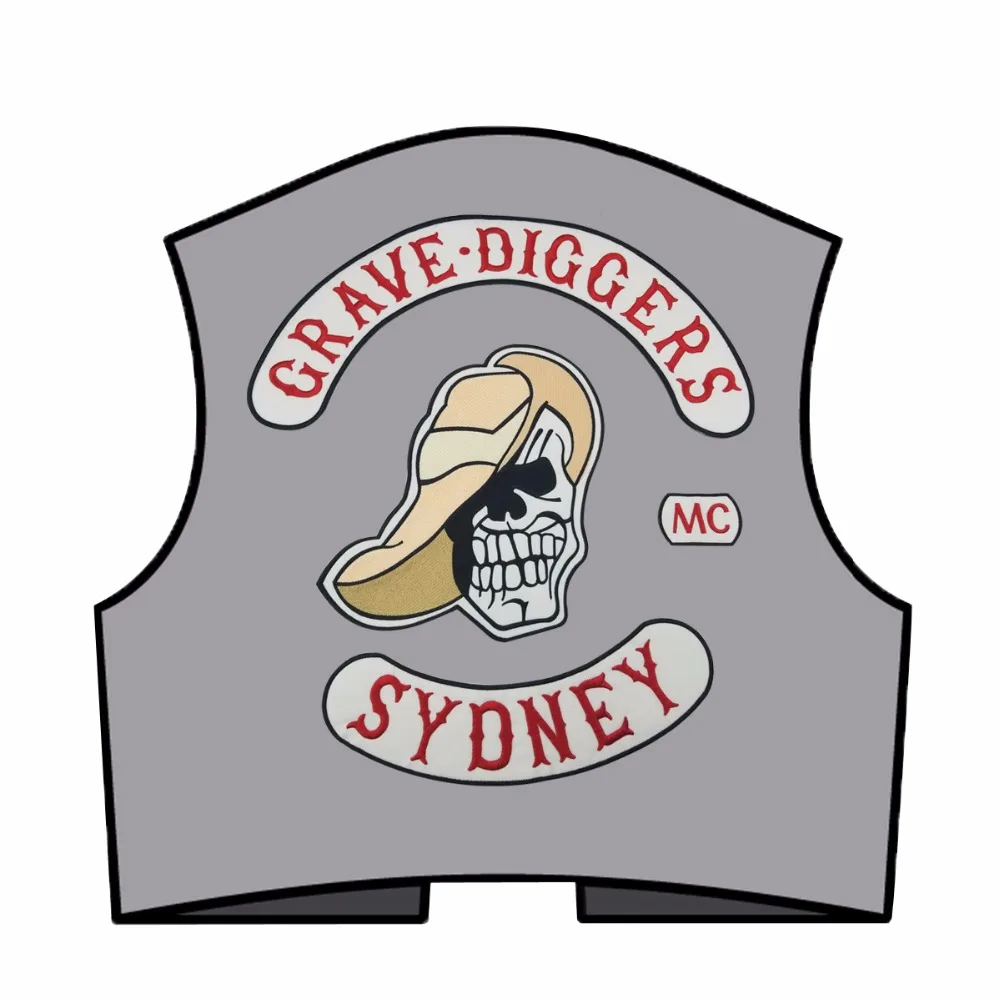 G0446 GRAVE DIGGERS MC Club Biker Vest Embroidered Badge Patch (6)