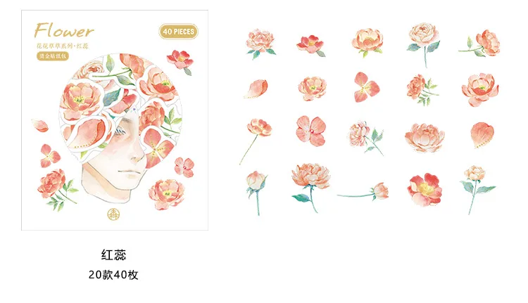 花花草草系列烫金贴纸包详情页_12