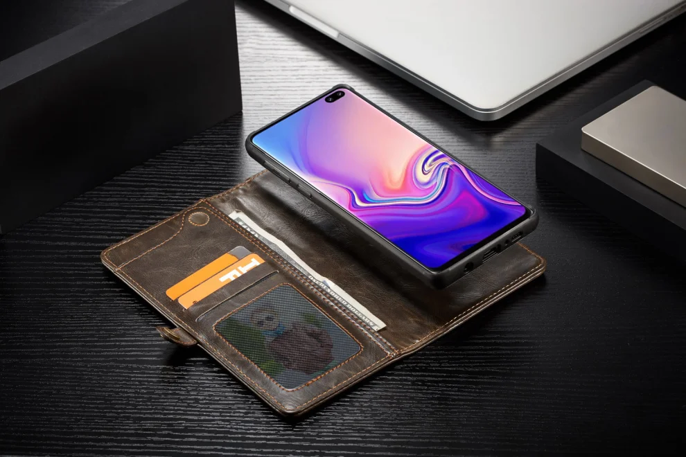 Винтажный чехол-кошелек для samsung Galaxy S10/Plus, Роскошный кожаный флип-чехол на магните, силиконовая задняя крышка для samsung Galaxy S10e, чехол
