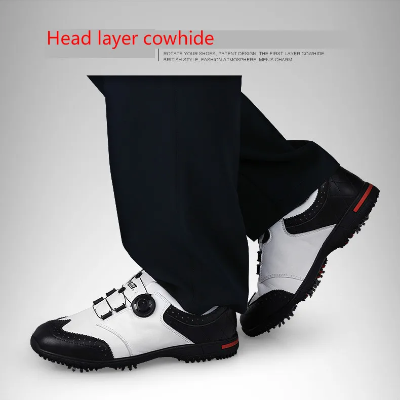 PGM гольф-мужская обувь летние дышащие Водонепроницаемый кроссовки для мужчин нескользящая спортивная обувь BOA ручки обувь с пряжкой