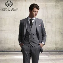 LN142 2017 Single Breasted Skinny Formal Custom Made Men Suit Grooms Tuxedos Black Wedding Suits For Men Notched Lapel Men Suits