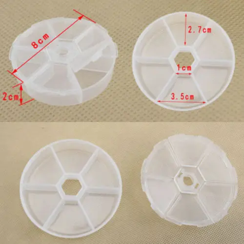 Пластик ящик для хранения ювелирных изделий из бисера винт Организатор Контейнер 6 отсеков y7