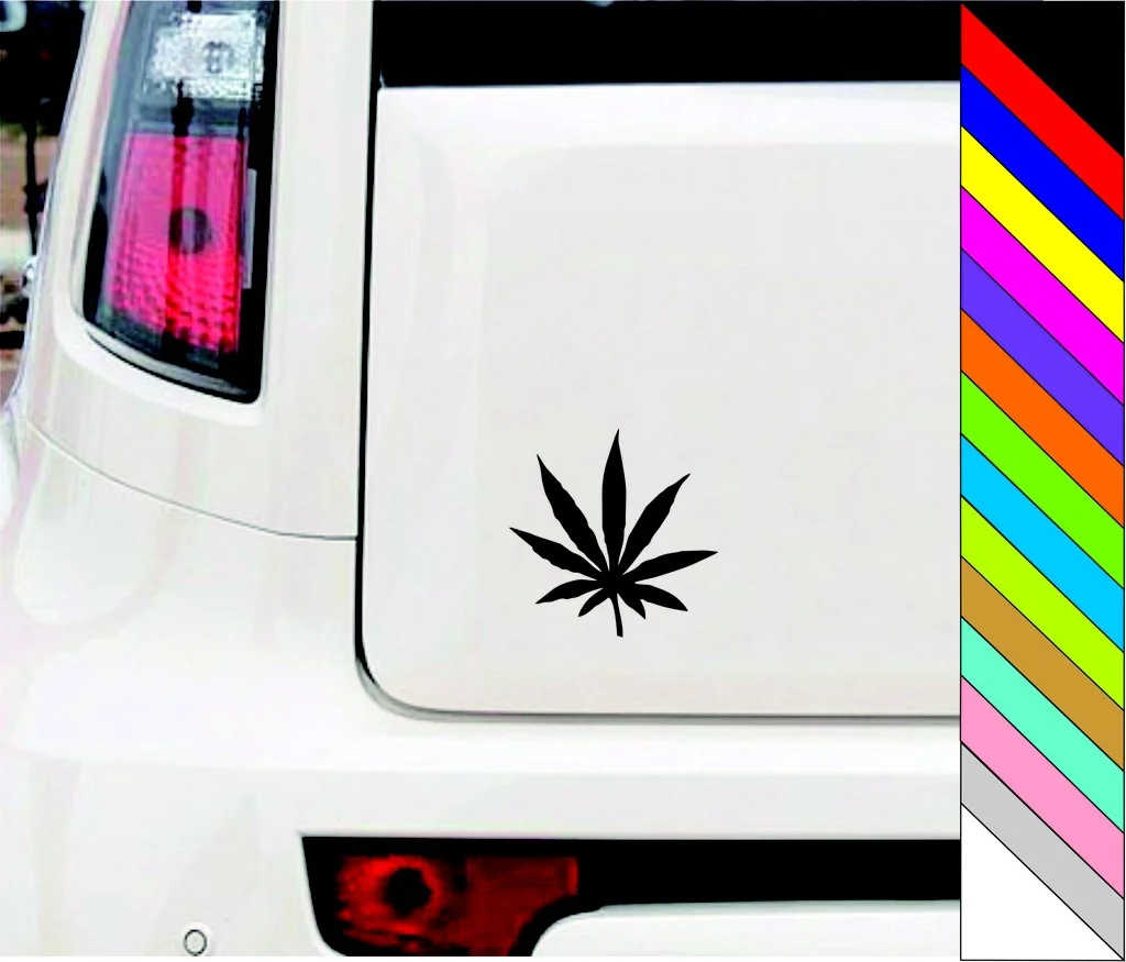 Черный горшок Лист наклейки WEED RASTA 15 см|Наклейки| |