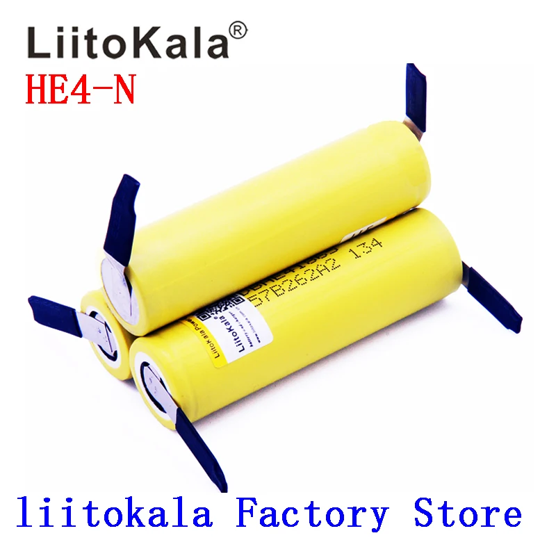

LiitoKala 18650 battery HE4 18650 2500mah 20A 18650 li-ion rechargeable battery power safe battery for ecig/scooter+nickel