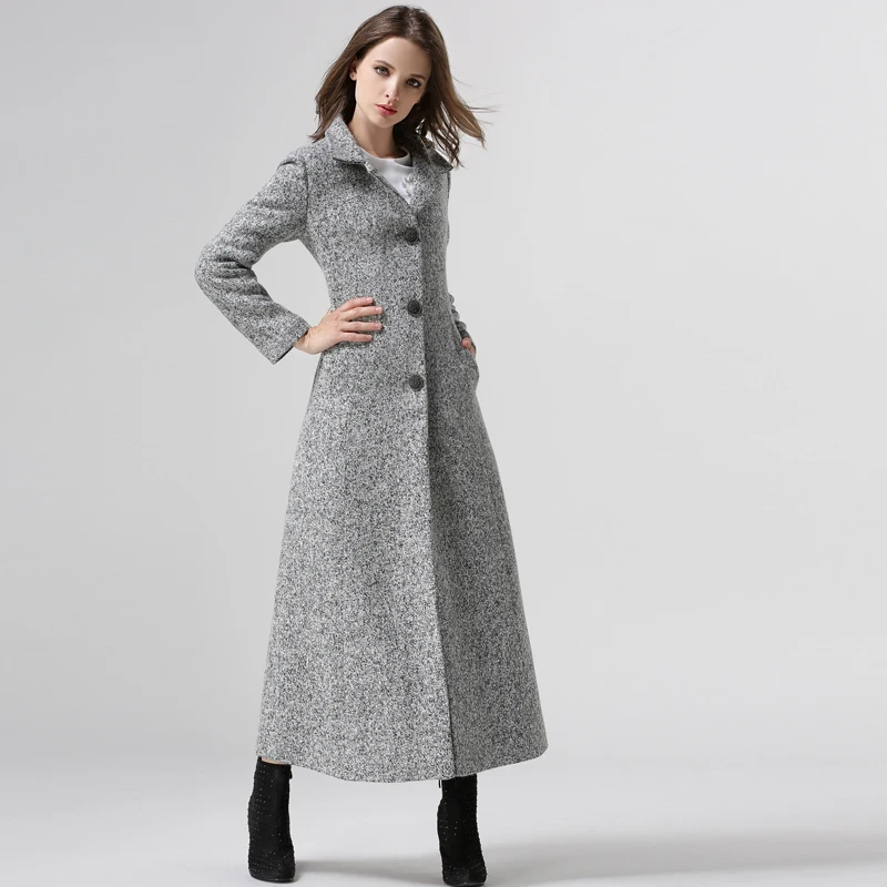 Buy New Women's Long Wool Coats Autumn Winter Wool