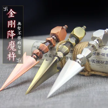 

Buddhist Supplies Vajra Pestle Tibetan Secret Patriarchal Instrument Nepal Three-color Instrument Copper Alloy Crafts