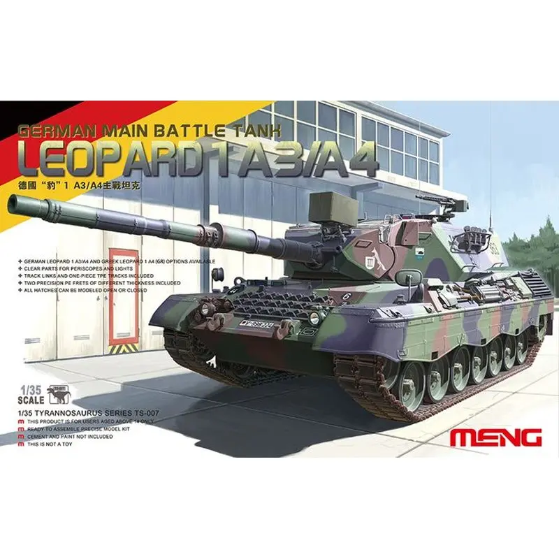 

Meng Model TS-007 1/35 German Main Battle Tank Leopard 1A3/A4 - Scale Model Kit
