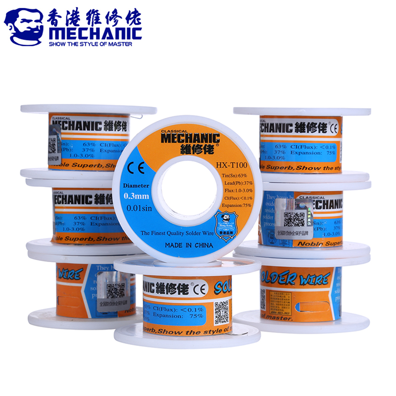 MECHANIC Rosin Core Solder Wire 55g 0.3/0.4/0.5/0.6/0.8/1.0/1.2mm Low Melting Point Welding Tin Wire BGA Soldering Tools
