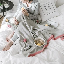 cotton blanket for bed sofa soft aircondition throw blankets adult summer knit Bedspread solid quilt cotton blanket for bed sofa soft aircondition throw blankets adult summer knit Bedspread solid quilt
