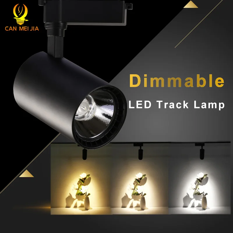 

Dimmable LED Track Light 220V 12W 20W 30W COB Led Track Lamp Lights Spotlights Rail Fixture for Home Lighting clothes Shop Store