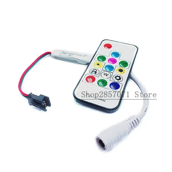 

SP103E DC12V WS2801 WS2812B 2811 Mini Digital RGB LED Strip Controller 14Key RF Wireless Remote 2048Pixels LED