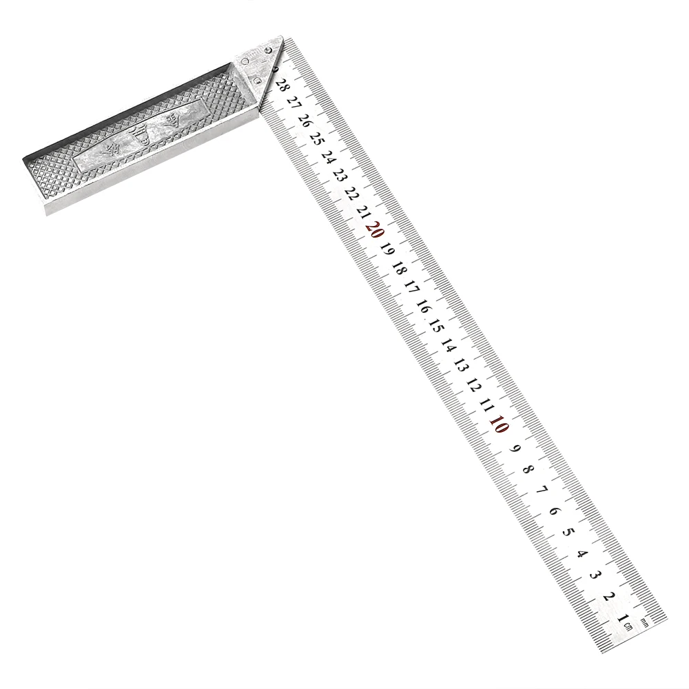 DIYWORK 30CM 90 Degrees Metal Steel Engineers Try Square Set Wood Measuring Tool Measurement Instrument Right Angle Ruler