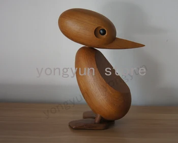 

modern Style Wooden the big duckling home decoration lovely wood animal big Duckling study furnishing articles L