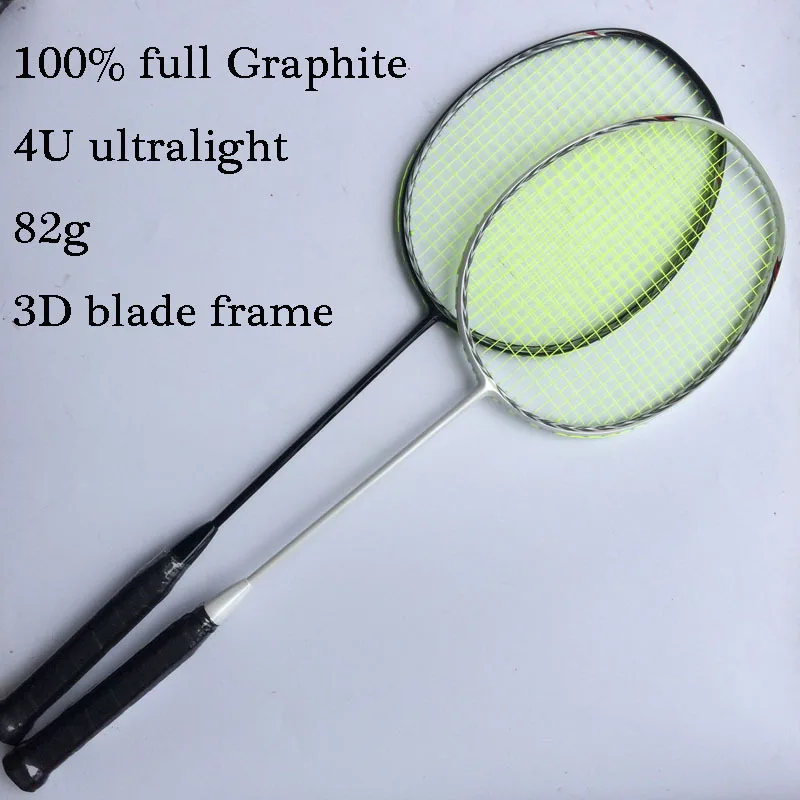 

2015 Urltra-Light 4U 82g NEW 3D Blade badminton racket 100% carbon fiber badminton racquet free shipping