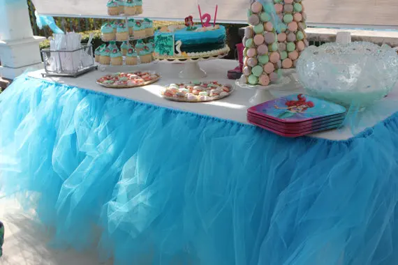 Туту Тюль Фуршетные скатерти Baby Shower украшения для стульчика домашний текстиль праздничные атрибуты розовый синий событие для вечеринок