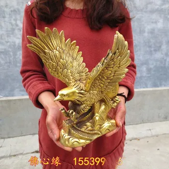 

BEST Business gift -COOL Home office efficacious fortune Mascot Money Drawing Eagle vulture lanneret great wall art statue