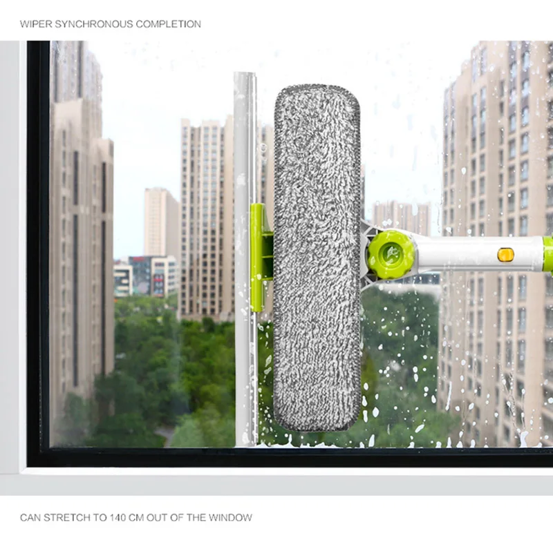 Eworld Горячая модернизированная телескопическая высокоэтажная щетка для очистки стекол для мытья окон щетка для пыли Очистка окон Hobot