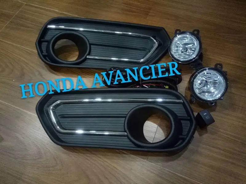 

eOsuns halogen fog lamp front bumper light +fog lamp cover for honda avancier