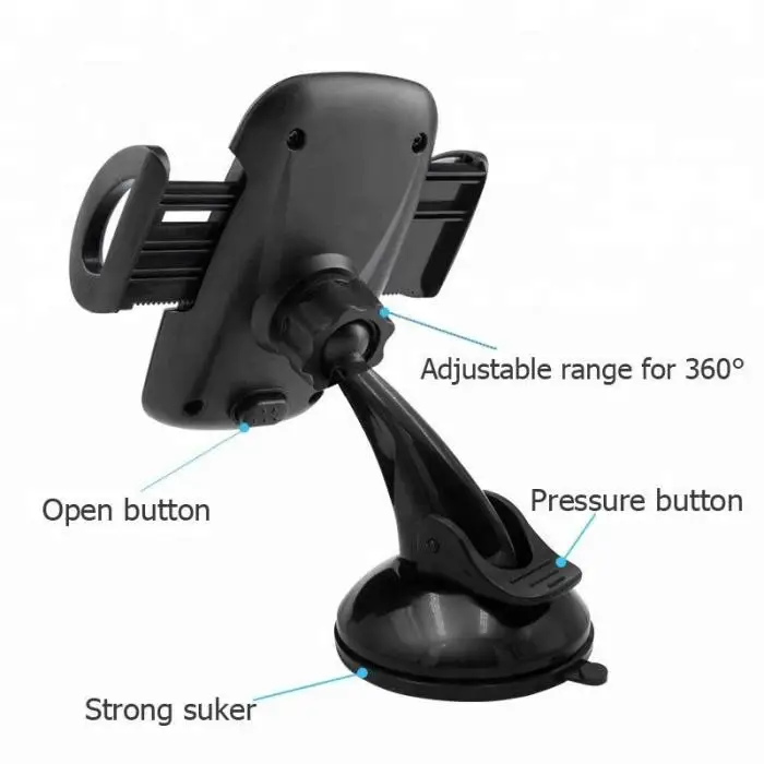 Universal Car Phone Holder Dashboard Windshield Stand 360 Rotating Mount for iPhone Samsung M8617