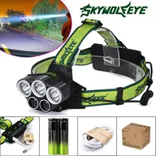 FB 22 Сияющий Лидер продаж Быстрая 25000LM 5x XM-L T6 фары фара головного света светодиодный Перезаряжаемые USB+ Батарея