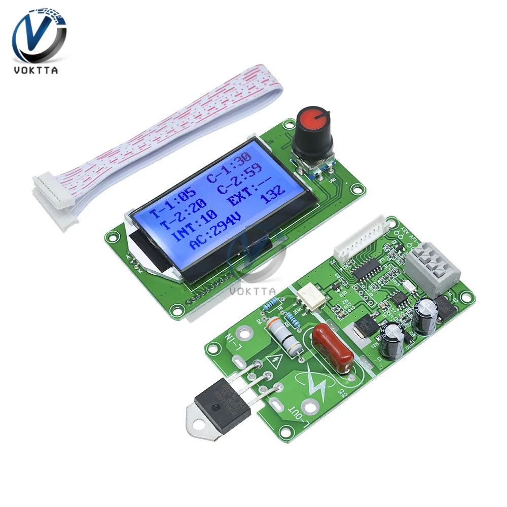 Точечный сварочный аппарат, контрольная плата 100A/40A, ЖК-дисплей, цифровой дисплей, двойная точечная Импульсная Сварка, машина, комплект, Placa, контрольная плата, Soldadura Puntos
