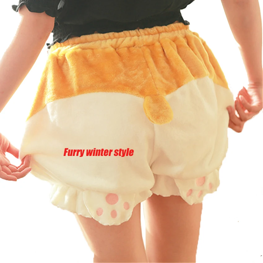 

Safety Shorts Cosplay Corgi Hip Shorts Sexy Kawaii Women Lolita Girl Cute Dog Pumpkin Bud Bubble Bloomers Shorts Under Pants