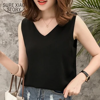 

Fashion feminine blouses chiffon women blouse shirt sexy sleeveless women plus size top chiffon blouse women shirt blusa 0376 40
