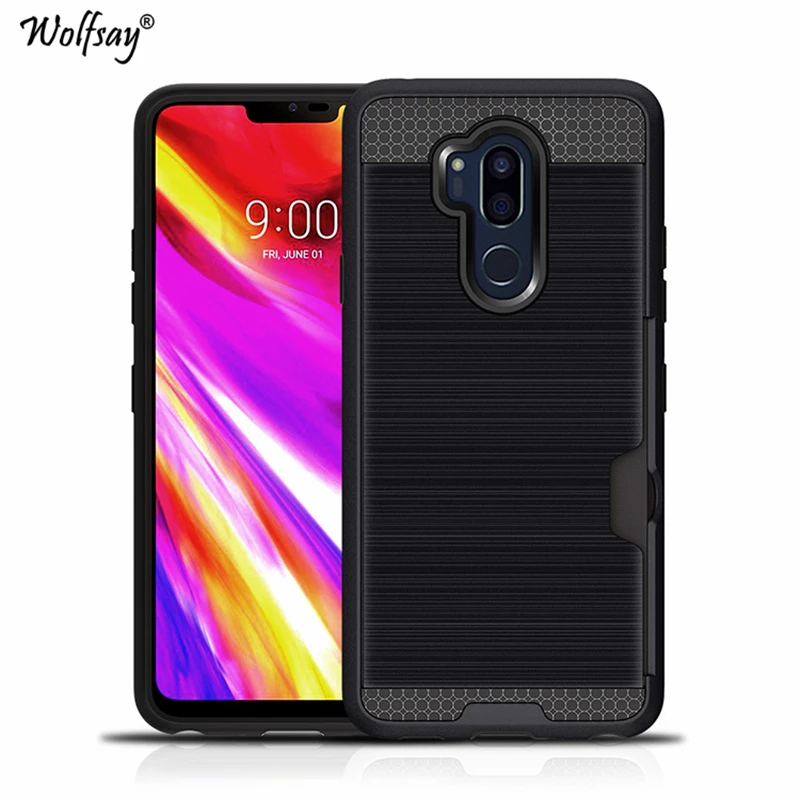 Чехол для LG G7 чехол ThinQ держатель карт прочный матовый защитный телефона + G710 |