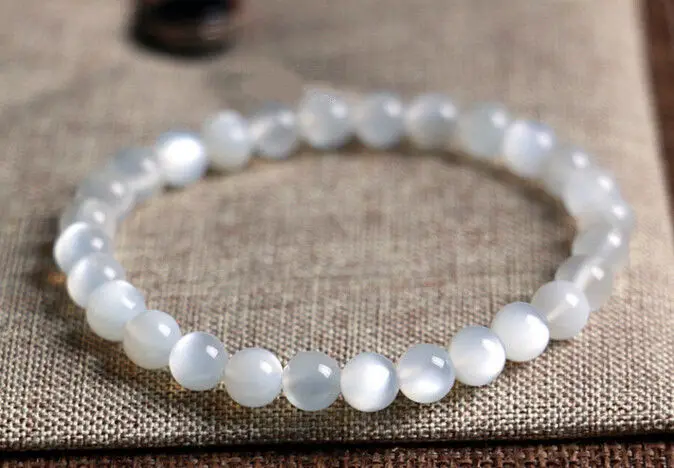 SALE Small 8mm Round white Natural High Quality Moonstone 7.5" bracelet-br265 SALE Small 8mm Round white Natural High Quality Moonstone 7.5" bracelet-br265