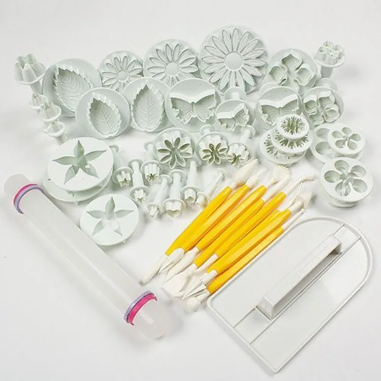 46 шт./компл. Фондант для украшения торта Sugarcraft плунжерный резак инструменты