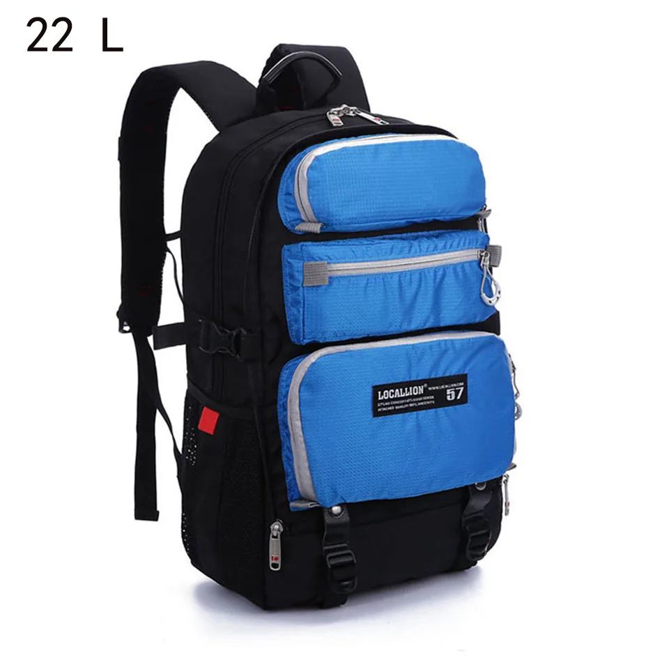 Открытый Местный лев 30L/20L рюкзак сумка для активного отдыха и походов для женщин и мужчин спортивная сумка наплечный рюкзак для путешествий кемпинга туризма - Цвет: Blue 22L