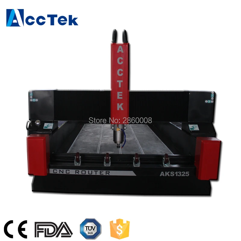 Jinan AccTek AKS1325 Профессиональный ЧПУ Станок Для надгробных плит/цена машины cnc каменная гравировальная машина/камень cnc машина