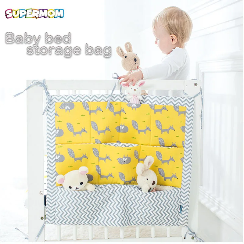 

Nursery Crib Bedside Diaper Hanging Pocket Bed Bumper Toy Storage Baby Crib Cradle Organizer Bag Bedding Room Decoration