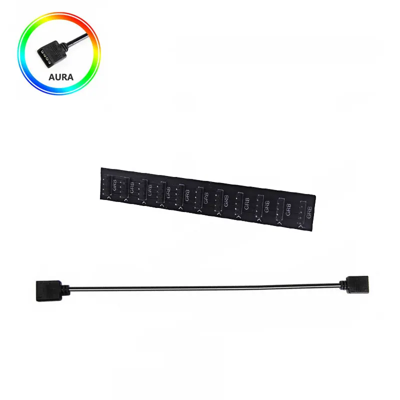 

Computer Cables Motherboard Synchronous AURA/Peripheral Controller 12V 10/4-pin RGB interface hub LED/Fan External Connectors