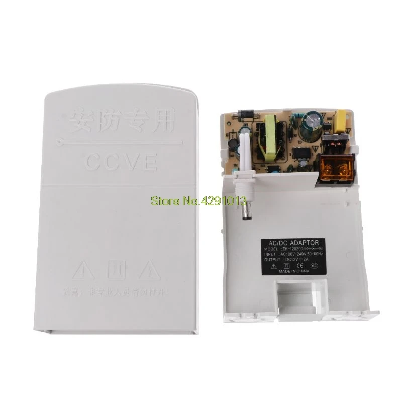 

Power Adapter Charger 12V 2A Waterproof Rainproof Outdoor Wall for Monitor CCTV CCD Security Surveillance IP Camera