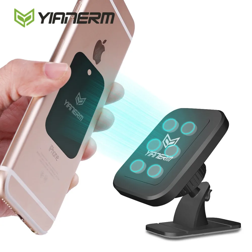  Yianerm Magnet Car Phone Holder For iPhone X Xs Max Strong Magnetic Stand Car Holder For Phone in C