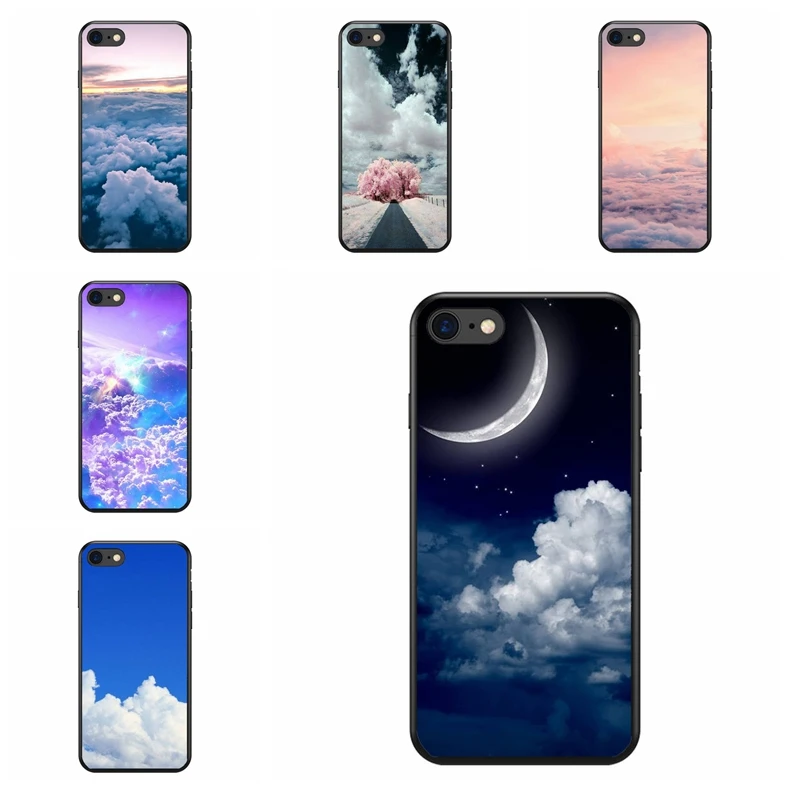 

Clouds rt cute kawaii sky space Pattern soft Silicone TPU phone case for iPhone 8 7 6 6S Plus X XS MAX XR 10 5S SE Coque Shell