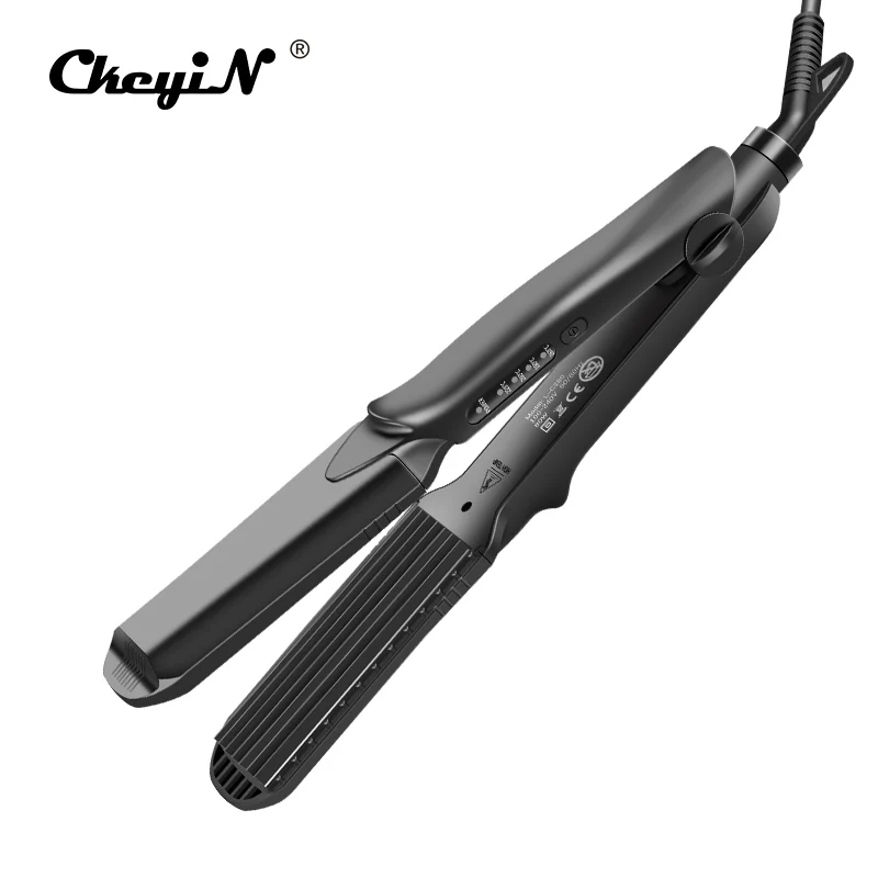 Alisador de Cabelo Grande a Pequeno 4 em 1 Intercambiáveis Rápido Placa Onda Milho Cabelo Elétrico Crimper Vacilar Ondulado Ferro Liso 42 11 cabelo placa onda milho cabelo elétrico crimper