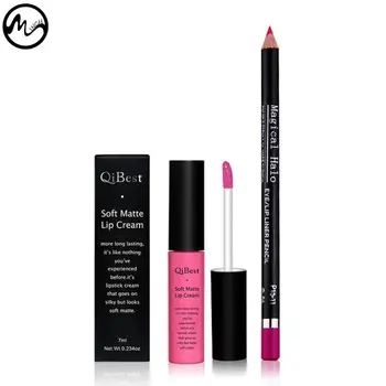 

MINCH Matte Liquid Lip Gloss Waterproof Long-lasting Lipstick & Lip Liner Makeup Cosmetics Set 16 Color For Women 2018