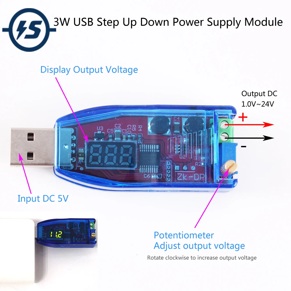 Zielony DC-DC 5 V do 3.3 V 9 V 12 V 24 V USB Step UP/Down zasilanie moduł regulowany doładowania przetwornica Out DC 1.0 V-24 V Zielony DC-DC 5 V do 3.3 V 9 V 12 V 24 V USB Step UP/Down zasilanie moduł regulowany doładowania przetwornica Out DC 1.0 V-24 V