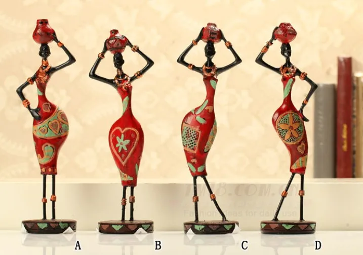 Hot welling african black impression resin craft ornaments african art