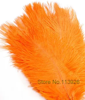 

Free Shipping 100pcs ORANGE ostrich feather 10-12inch ostrich Feathers plumes For wedding centerpieces Christmas Decoration
