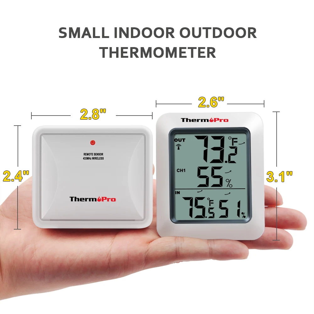 ThermoPro TP60S 60 м беспроводной цифровой Крытый Открытый термометр Влажность монитор с температурным манометром измеритель влажности