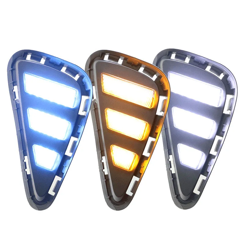 

ShenLao Car 12V DRL Waterproof LED Daytime Running Light LED Fog Lamp Daylight for Kia forte 2018 turn signal lamp led car light
